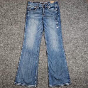 American Eagle Favorite Boyfriend Jean Women's 8 LONG Super Stretch Low Rise